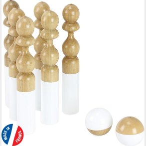 Vilac - 6 Trkegler - Hvide Og Lakeret Tr