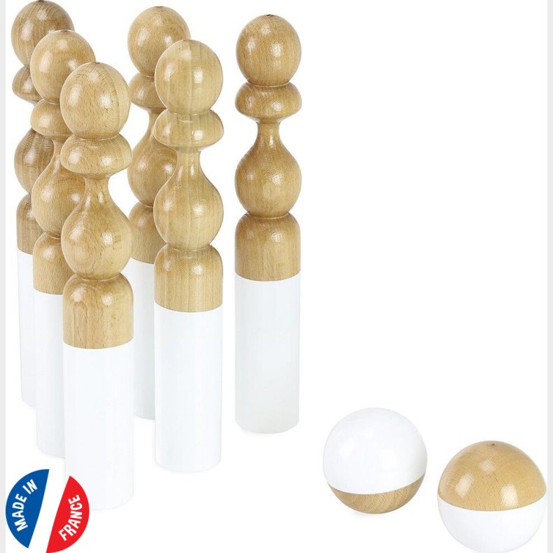 Vilac - 6 Trkegler - Hvide Og Lakeret Tr