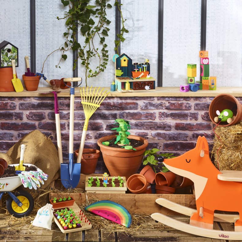 Vilac - Aktivitetsbord Til B�rn - Tr� - Min Fine Have