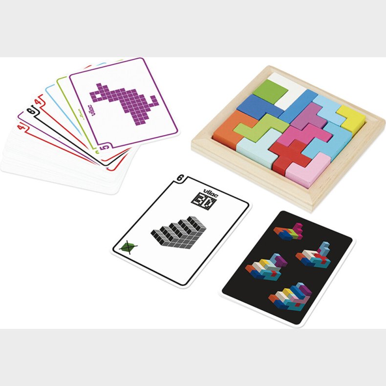 Vilac - Astublok Brain Teaser Spil - Tr� - 50 Kort