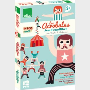 Vilac - Akrobater Stablespil - Tr� - Ingela Arrhenius - 12 Dele