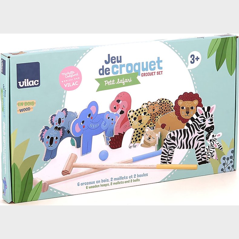 Vilac - Kroket Spil - S�t For 2 B�rn - Minisafari
