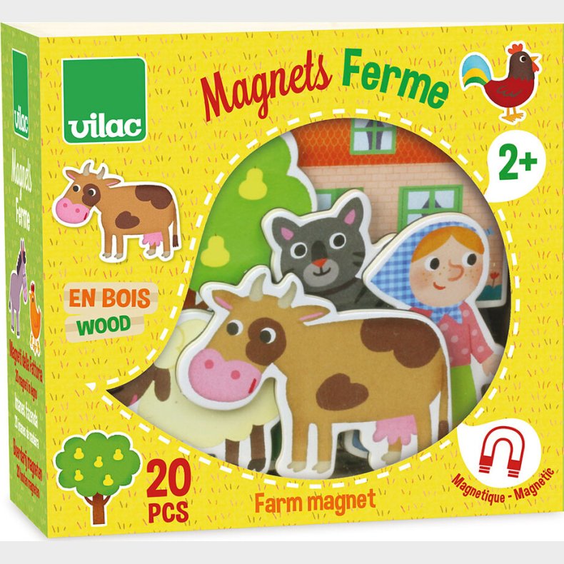 Vilac - Magneter I Trske 20 Stk - Bondegrd