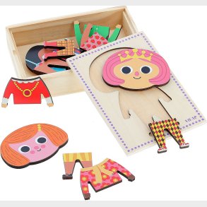 Vilac - Tr�puslespil Til B�rn - Jade - Mix Og Match - 6x3 Brikker