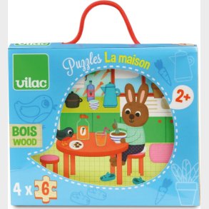 Vilac Puslespil - Kanin I Hjemmet - 4x6 Brikker