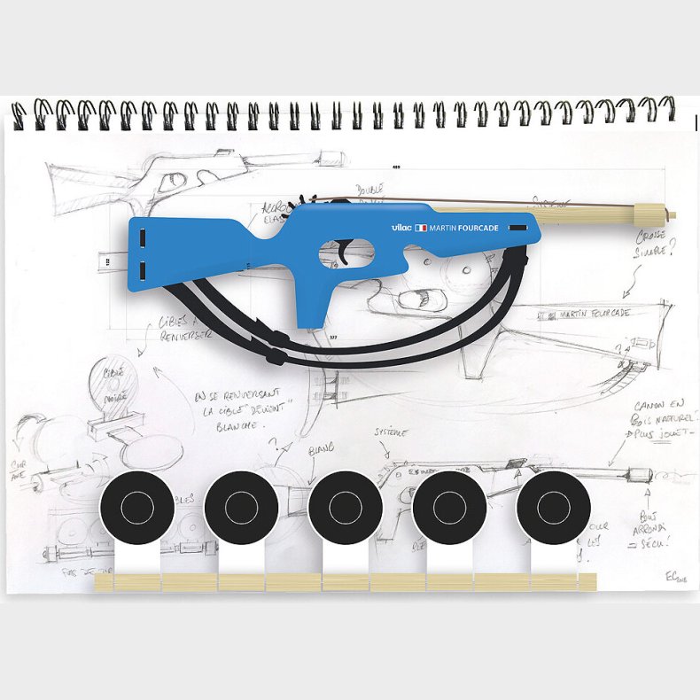 Vilac - Skiskydning Leget�j S�t Med M�l Og Elastikker - Tr�