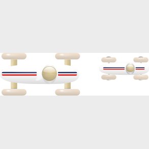 Vilac - Stor Grand Prix Vintage Racerbil - Hvid