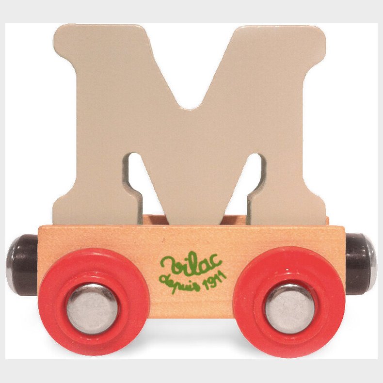 Navnetog I Tr� - Bogstav M - Beige - Vilac