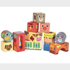 Vilac Trklodser / Byggeklodser Med Lyd - Bondegrds Dyr