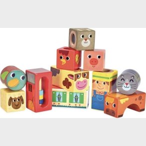 Vilac Tr�klodser / Byggeklodser Med Lyd - Bondeg�rds Dyr