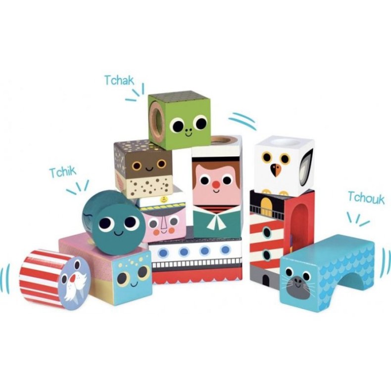 Vilac Trklodser / Byggeklodser Med Lyd - Havet