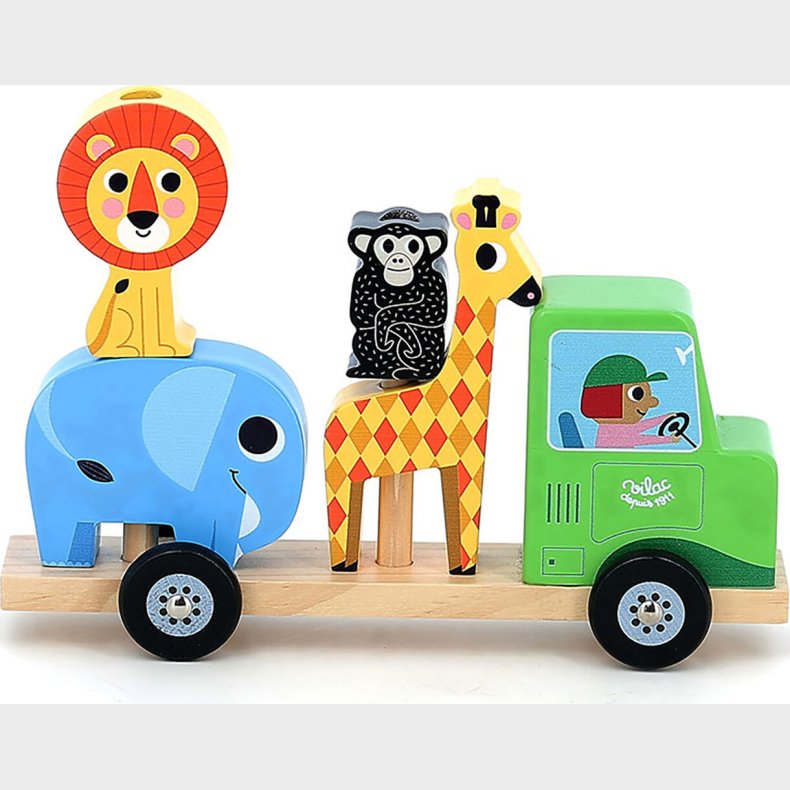 Vilac - Traktor Med Anh�nger Og Stabledyr - 5 Dele