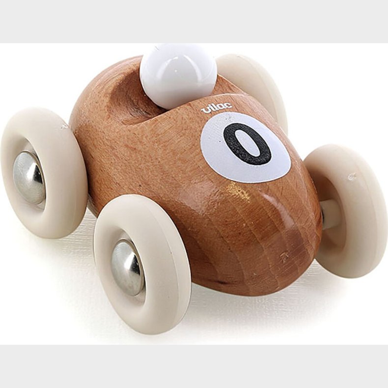 Vilac - Vintage Mini Racerbil Nr 0 - Natur