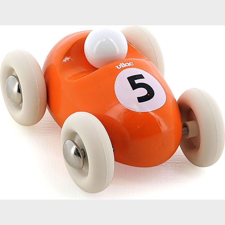 Vilac - Racerbil Leget�j I Tr� - Mini - Vintage - Nr. 5 - Orange