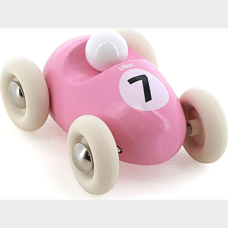 Vilac - Racerbil Leget�j I Tr� - Mini - Vintage - Nr. 7 - Pink