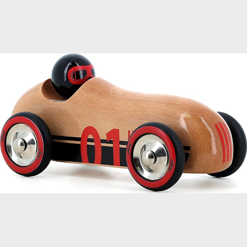 Vilac - Racerbil Leget�j I Tr� - Vintage - Old Sport - Natur