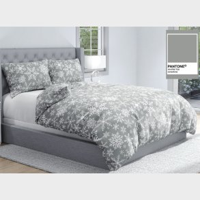 Vinterligt Snefrug Sengetj 150 x 210 cm - 100 procent bomuld