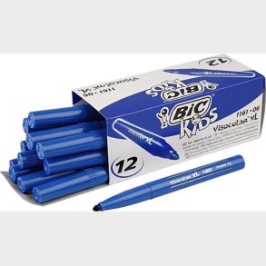 Visa Color Tusch - Tykkelse 3 Mm - M�rk Bl� - 12 Stk.