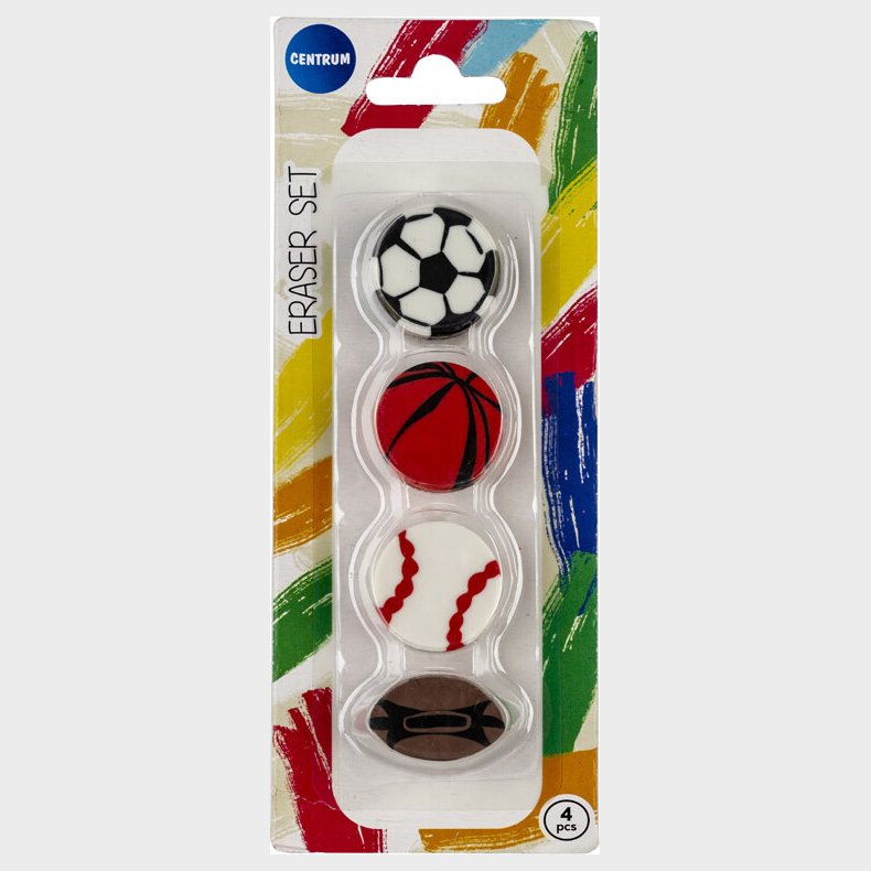 Viskelder Bolde - 4 Stk P Blisterkort