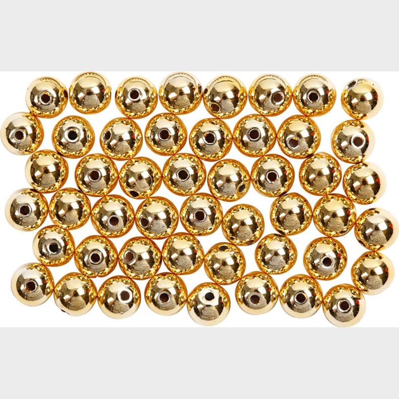 Voksperler -  5 Mm - Hulstr. 0,7 Mm - Guld - 100 Stk.