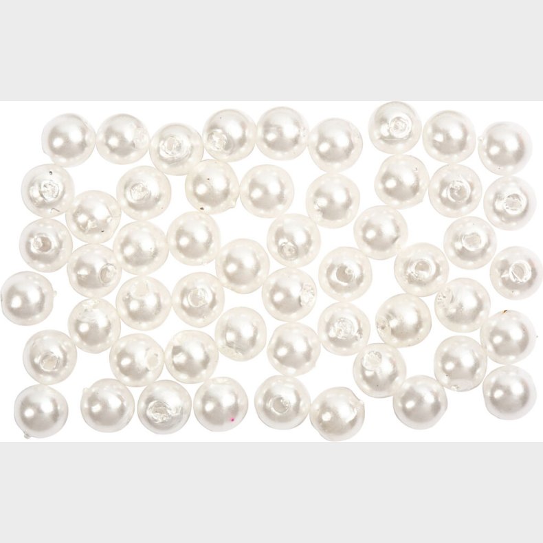 Voksperler -  5 Mm - Hulstr. 0,7 Mm - Perlemor - 100 Stk.