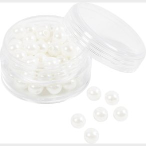 Voksperler -  6 Mm - Hulstr. 1,9 Mm - Perlemor - 65stk.