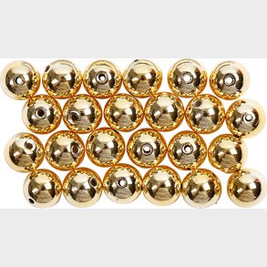 Voksperler -  8 Mm - Hulstr. 1 Mm - Guld - 50 Stk.