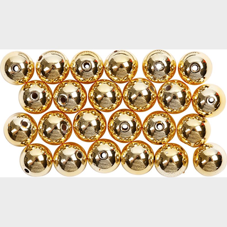 Voksperler -  8 Mm - Hulstr. 1 Mm - Guld - 50 Stk.