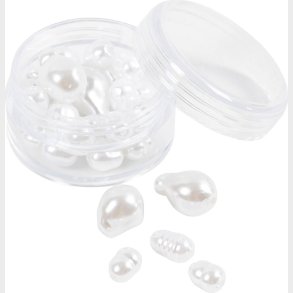 Voksperler - Oval -  6-14 Mm - Hulstr. 1,3-1,5 Mm - 30stk.