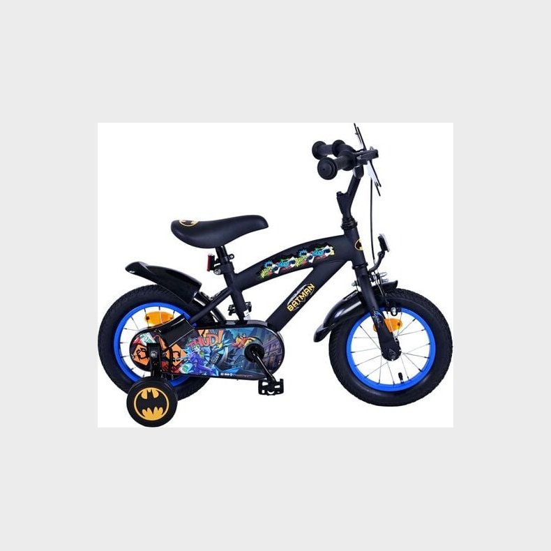 Volare - Batman - Cykel - 12" Tommer - Med St�ttehjul - Bl�