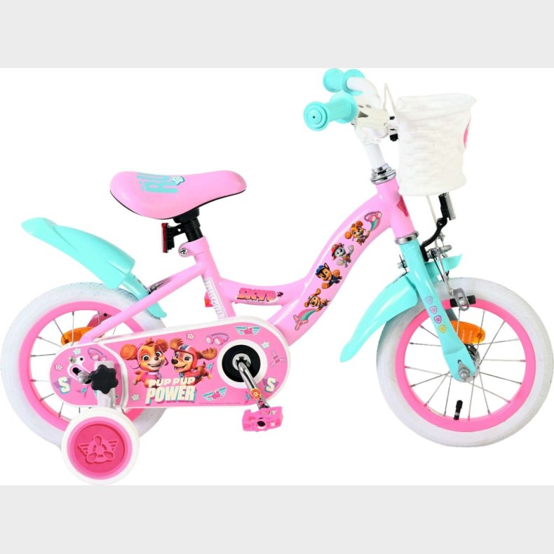 Volare - Paw Patrol - Cykel - 12" Tommer - Med St�ttehjul - Pink
