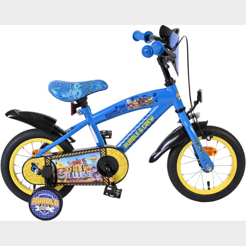 Volare - Brnecykel Med Stttehjul - 12" Tommer - Rubble & Crew