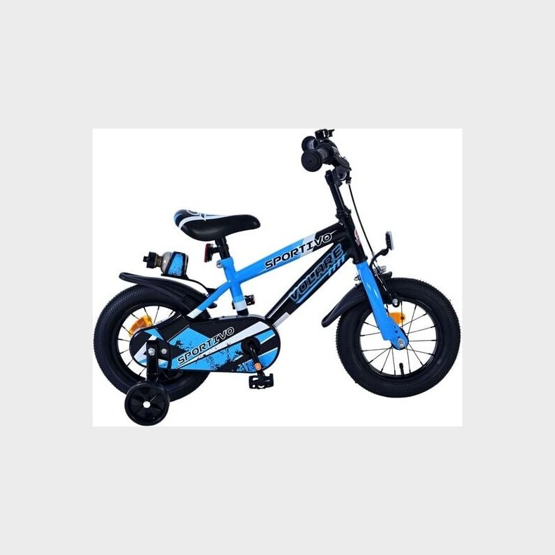 Volare - Brnecykel Med Stttehjul - 12" Tommer - Sportivo - Bl