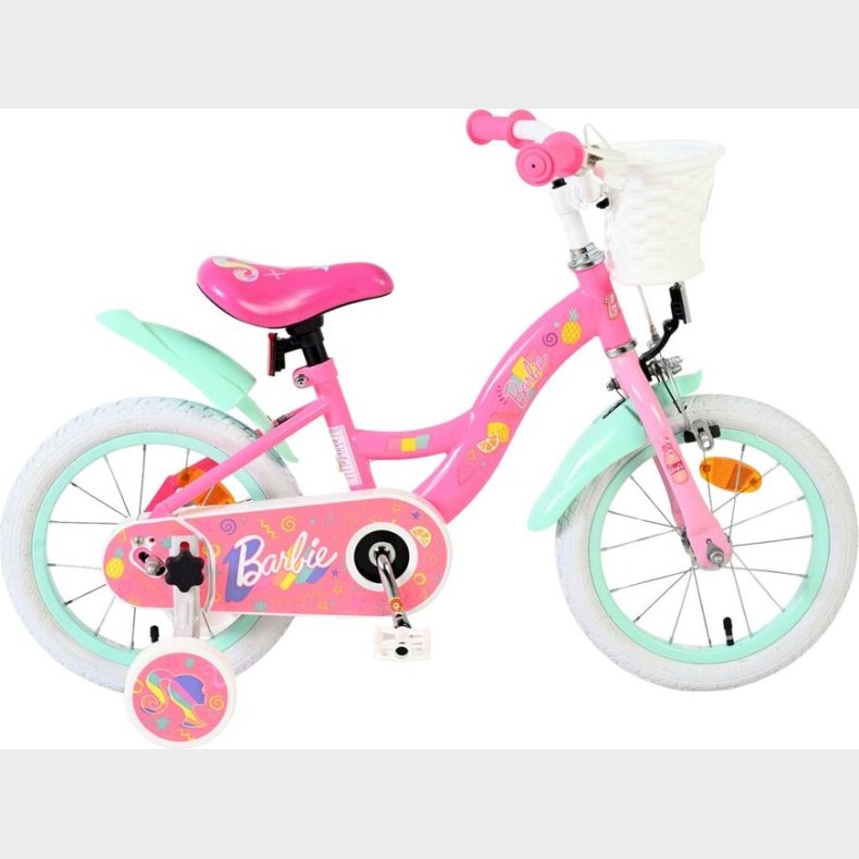Volare - Barbie Cykel - 14" Tommer - Med St�ttehjul - Pink
