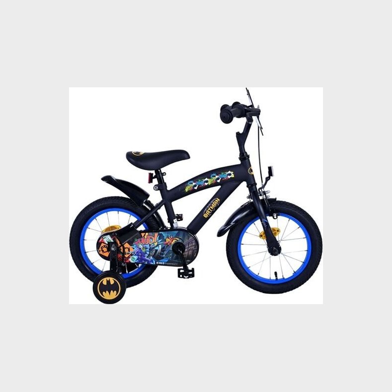Volare - Brnecykel Med Stttehjul - 14" Tommer - Batman - Bl