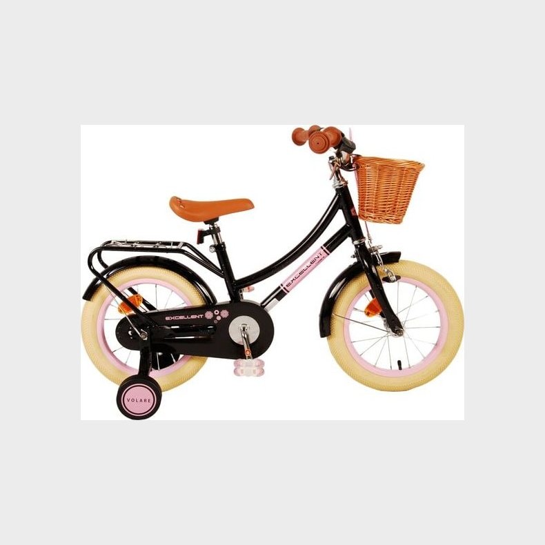 Volare - Brnecykel 14 - Excellent Sort M/ Kurv