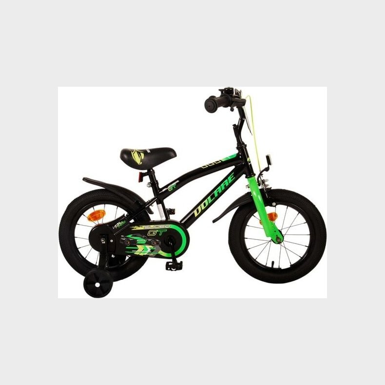 Volare - Brnecykel Med Stttehjul - 14" - Super Gt - Grn
