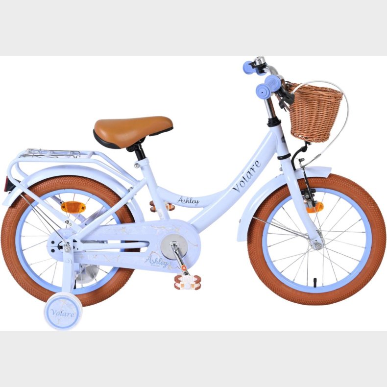 Volare - Ashley 16" B�rnecykel - Kurv Og St�ttehjul - Pastel Bl�