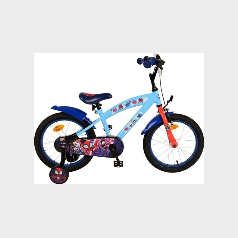 Volare - Brnecykel Med Stttehjul - 16" Tommer - Spidey Fantastiske Venner