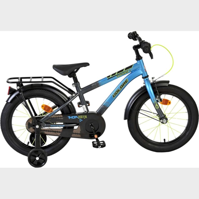 Volare - Thombike Cykel - 16" Tommer - St�ttehjul - Bl� Gr�