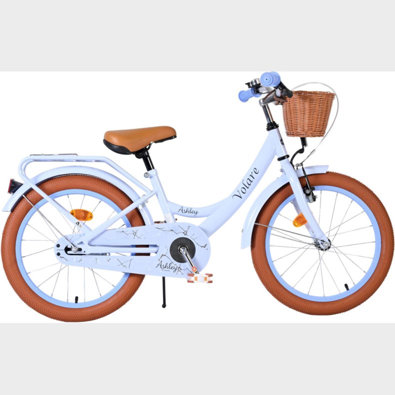 Volare - Ashley 18" B�rnecykel - Kurv Bagageb�rer - Bl� Pastel