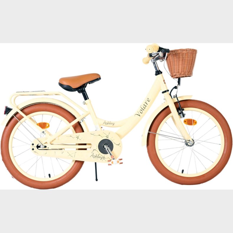Volare - Ashley 18" B�rnecykel - Kurv Og Bagageb�rer - Creme