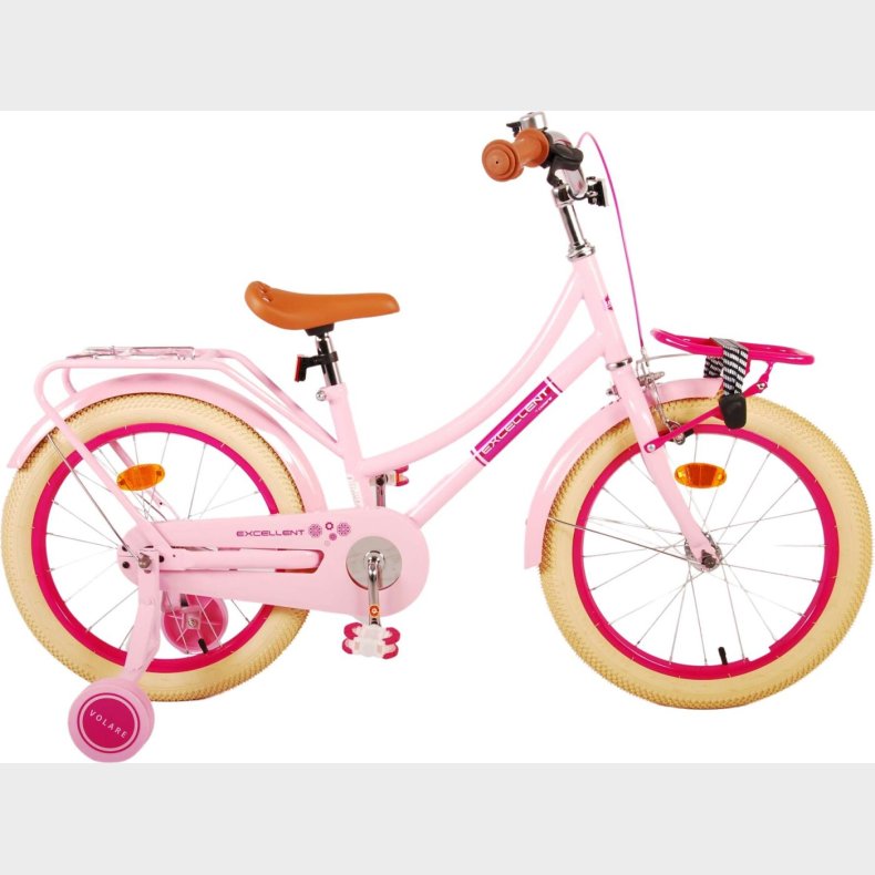 Volare - B�rnecykel Med St�ttehjul - 18" - Excellent - Pink