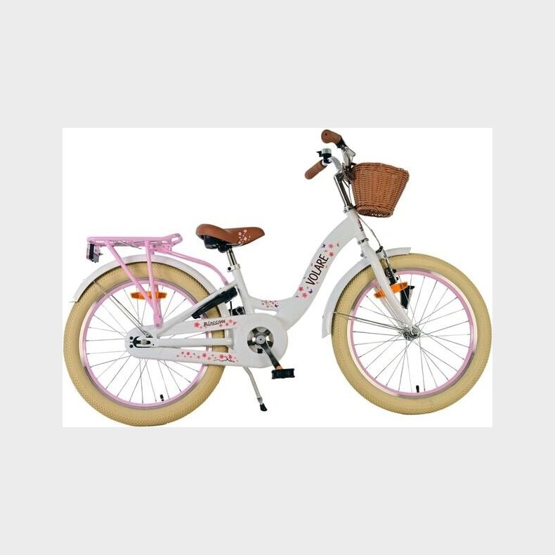 Volare - Brnecykel Med Stttehjul - 20" Tommer - Blossom - Hvid