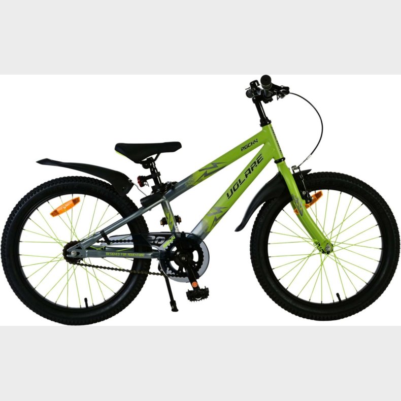 Volare - Rocky 20" B�rnecykel - Fodbremse H�ndbremse - Gr�n