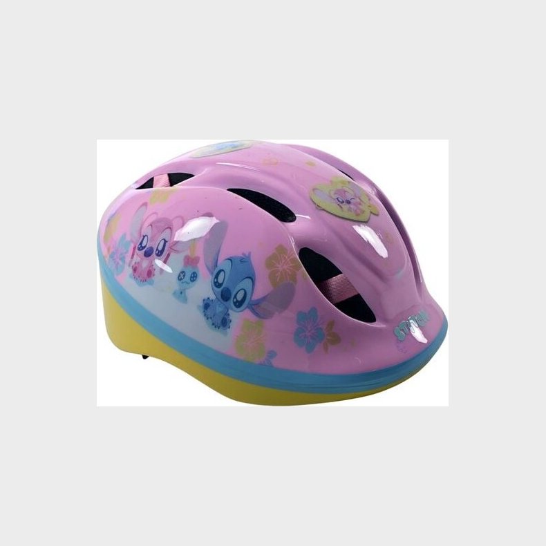Volare - Cykelhjelm Til Brn - 3-12 r - 52-56 Cm - Stitch Girls - Pink