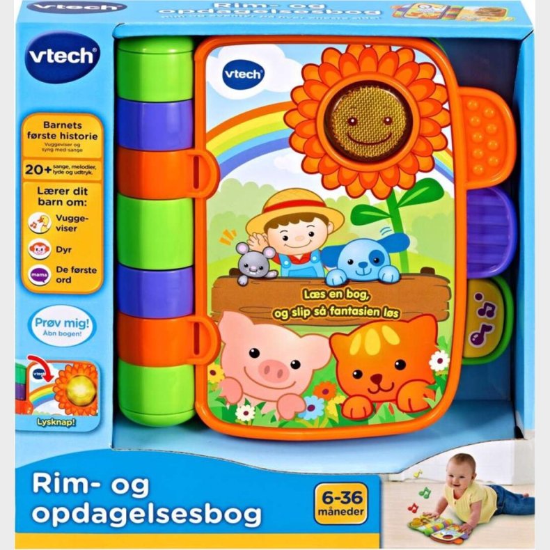 Vtech - Babybog Med Lyd - Rim- Og Opdagelsesbog - Dansk - Bog
