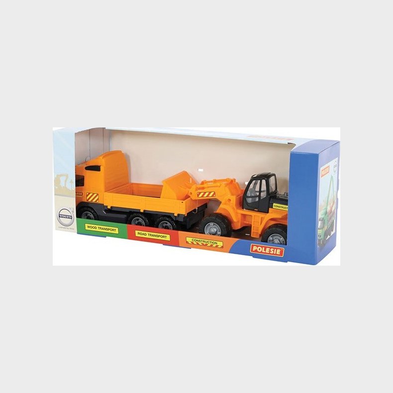 Wader Volvo - Leget�js Lastbil Med Gummiged - Gul