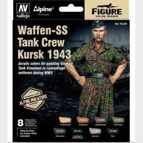 Vallejo - Figur Maling S�t - Waffen-ss Tank Crew Kursk 1943 - 1:35 - 8x17 Ml