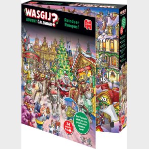 Wasgij Julekalender - Puslespil - 24x54 Brikker - Rensdyr Ramasjang